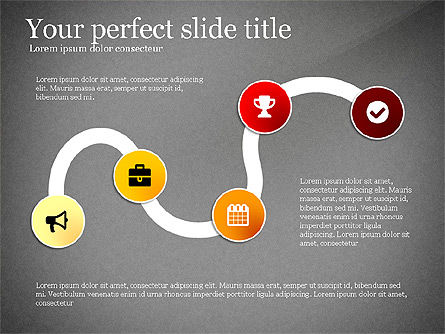 Timeline serpentine et conjonction, Diapositive 12, 03514, Timelines & Calendars — PoweredTemplate.com