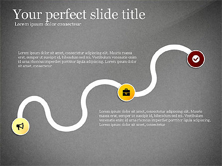 Timeline serpentine et conjonction, Diapositive 14, 03514, Timelines & Calendars — PoweredTemplate.com
