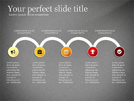 Timeline serpentine et conjonction, Diapositive 15, 03514, Timelines & Calendars — PoweredTemplate.com
