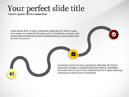 Timeline serpentine et conjonction, Diapositive 6, 03514, Timelines & Calendars — PoweredTemplate.com