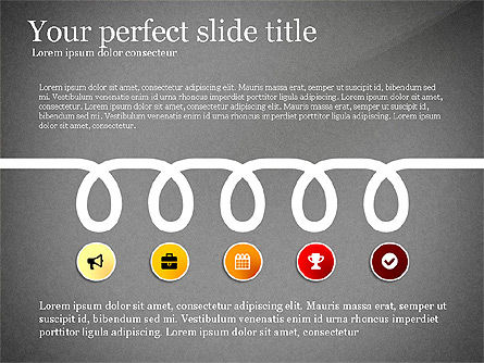 Timeline serpentine et conjonction, Diapositive 9, 03514, Timelines & Calendars — PoweredTemplate.com