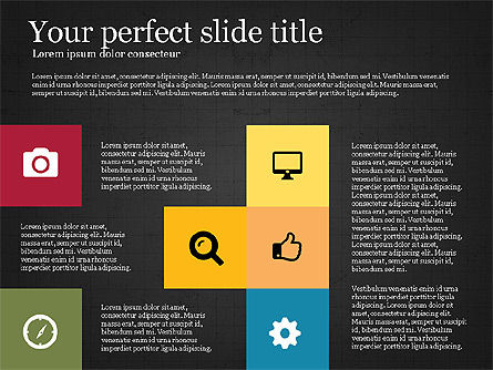 Grid layout colorido modelo de apresentação, Deslizar 10, 03518, Modelos de Apresentação — PoweredTemplate.com