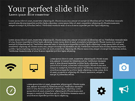 Grid Layout Plantilla de presentación coloreada, Diapositiva 12, 03518, Plantillas de presentación — PoweredTemplate.com