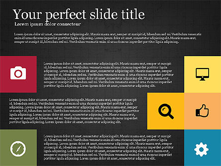 Grid layout colorido modelo de apresentação, Deslizar 15, 03518, Modelos de Apresentação — PoweredTemplate.com