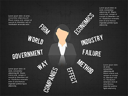 Siluetas y palabras de negocios, Diapositiva 14, 03519, Siluetas — PoweredTemplate.com