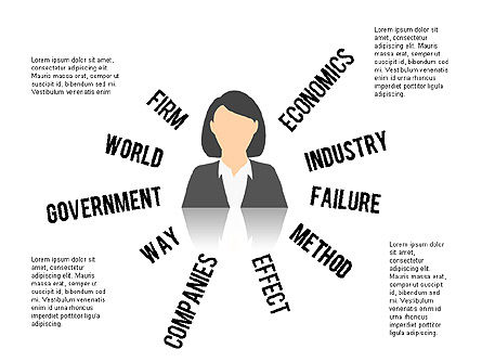 Siluetas y palabras de negocios, Diapositiva 6, 03519, Siluetas — PoweredTemplate.com