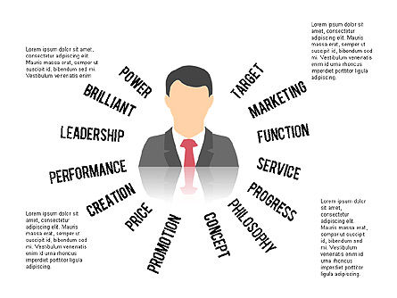 Siluetas y palabras de negocios, Diapositiva 8, 03519, Siluetas — PoweredTemplate.com