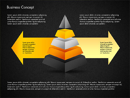 Benda Dan Panah, Slide 10, 03520, Diagram Proses — PoweredTemplate.com