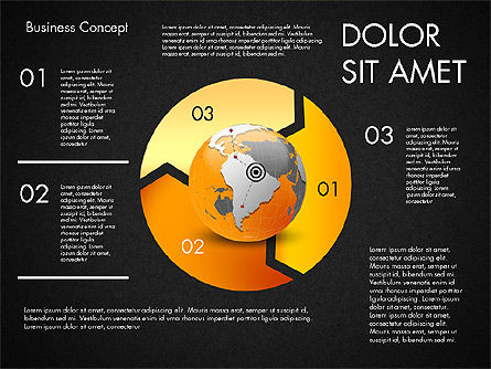 Benda Dan Panah, Slide 14, 03520, Diagram Proses — PoweredTemplate.com