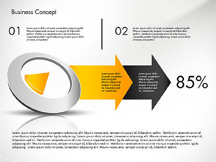Objetos e setas, Deslizar 4, 03520, Diagramas de Processo — PoweredTemplate.com