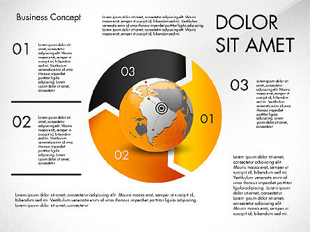 Objetos y flechas, Diapositiva 6, 03520, Diagramas de proceso — PoweredTemplate.com