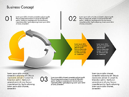 Objetos y flechas, Diapositiva 7, 03520, Diagramas de proceso — PoweredTemplate.com