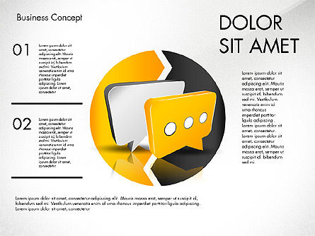 Benda Dan Panah, Slide 8, 03520, Diagram Proses — PoweredTemplate.com