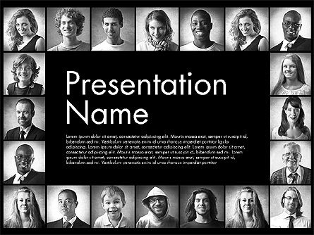 Informe impulsado por datos con retratos de personas, Diapositiva 9, 03521, Diagramas basados en datos — PoweredTemplate.com