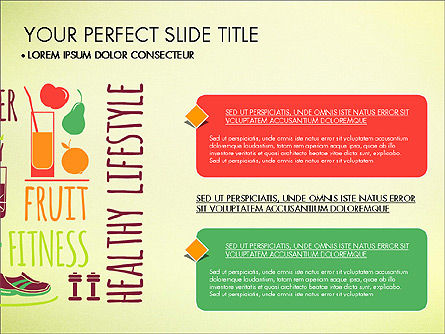 Plantilla de presentación de estilo de vida saludable, Diapositiva 6, 03522, Plantillas de presentación — PoweredTemplate.com