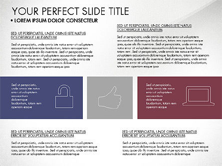 Diseño de cuadrícula Presentación de diseño plano, Diapositiva 5, 03524, Plantillas de presentación — PoweredTemplate.com