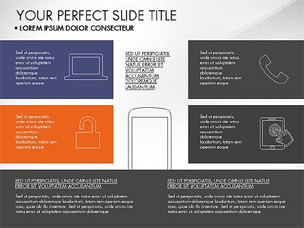 Grid layout flat ontworpen presentatie, Dia 8, 03524, Presentatie Templates — PoweredTemplate.com