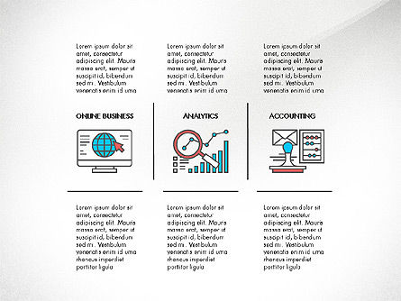 Presentation with Vintage Style Icons, PowerPoint Template, 03528, Presentation Templates — PoweredTemplate.com