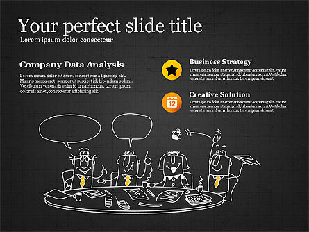 Plantilla de presentación de Doodles de desarrollo de ideas, Diapositiva 13, 03529, Plantillas de presentación — PoweredTemplate.com