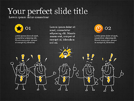 Idea Development Doodles Presentation Template, Slide 9, 03529, Presentation Templates — PoweredTemplate.com