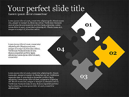 Concepto de presentación con piezas de rompecabezas, Diapositiva 10, 03530, Diagramas de puzzle — PoweredTemplate.com