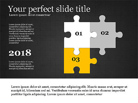 Presentatie concept met puzzelstukjes, Dia 9, 03530, Puzzeldiagrammen — PoweredTemplate.com