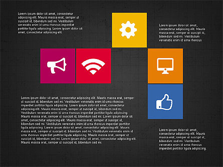 Présentation moderne avec des icônes plates, Diapositive 10, 03531, Icônes — PoweredTemplate.com