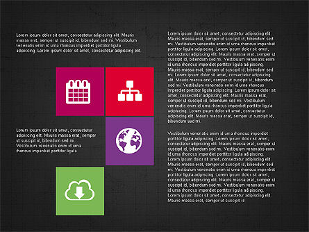 Presentación moderna con iconos de diseño plano, Diapositiva 11, 03531, Iconos — PoweredTemplate.com