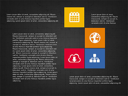 Présentation moderne avec des icônes plates, Diapositive 15, 03531, Icônes — PoweredTemplate.com