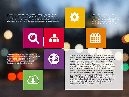 Presentación moderna con iconos de diseño plano, Diapositiva 6, 03531, Iconos — PoweredTemplate.com