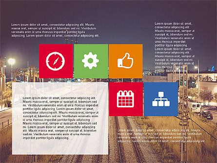 Presentación moderna con iconos de diseño plano, Diapositiva 8, 03531, Iconos — PoweredTemplate.com