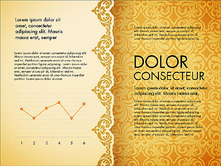 Data Driven Presentation with Ornament Pattern, PowerPoint Template, 03533, Data Driven Diagrams and Charts — PoweredTemplate.com