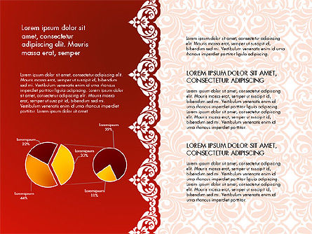 Gegevensgestuurde presentatie met ornamentpatroon, Dia 13, 03533, Datagestuurde Diagrammen — PoweredTemplate.com