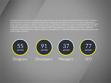 Plantilla de presentación en estilo minimalista, Diapositiva 14, 03534, Plantillas de presentación — PoweredTemplate.com