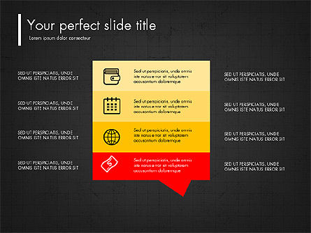 Concepto de presentación fresco diseñado plano, Diapositiva 11, 03535, Plantillas de presentación — PoweredTemplate.com