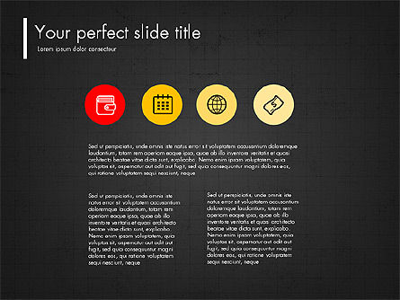 Concepto de presentación fresco diseñado plano, Diapositiva 15, 03535, Plantillas de presentación — PoweredTemplate.com