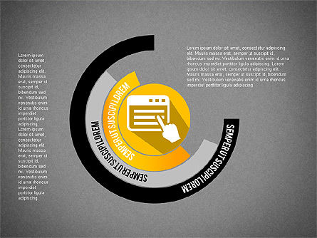 Tableau de barres radiales, Diapositive 11, 03536, Diagrammes circulaires — PoweredTemplate.com