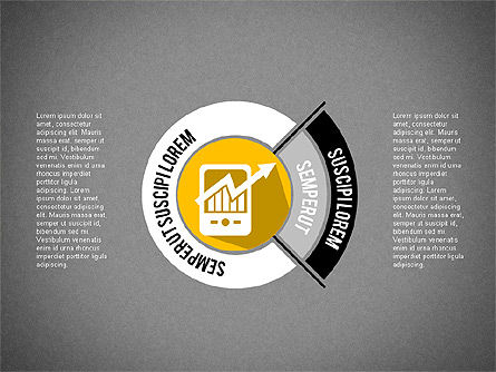 Gráfico de barras radial, Diapositiva 13, 03536, Gráficos circulares — PoweredTemplate.com