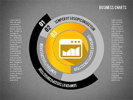 Gráfico de barras radial, Diapositiva 14, 03536, Gráficos circulares — PoweredTemplate.com