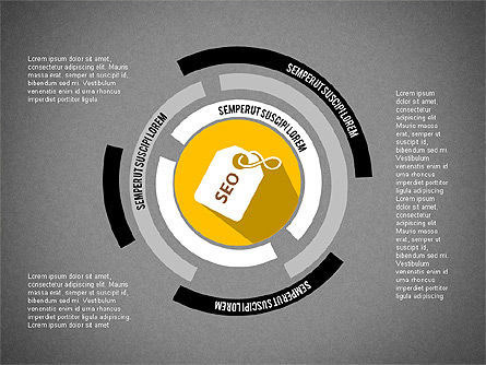 Gráfico de barras radial, Diapositiva 16, 03536, Gráficos circulares — PoweredTemplate.com