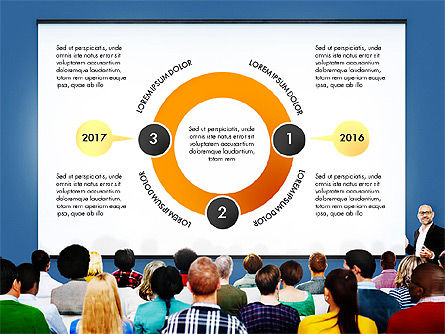 Data-driven diagrammen presentatiesjabloon, PowerPoint-sjabloon, 03537, Datagestuurde Diagrammen — PoweredTemplate.com