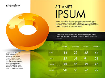 Dati del report guidato con forma a ciambella perplesso, Slide 4, 03538, Diagrammi e Grafici con Dati — PoweredTemplate.com