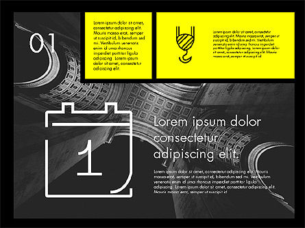Modèle de présentation plate de la grille, Diapositive 10, 03539, Modèles de présentations — PoweredTemplate.com