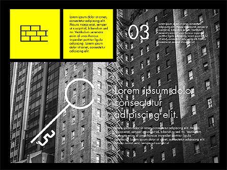 Modèle de présentation plate de la grille, Diapositive 12, 03539, Modèles de présentations — PoweredTemplate.com