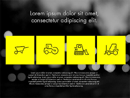 Modèle de présentation plate de la grille, Diapositive 16, 03539, Modèles de présentations — PoweredTemplate.com