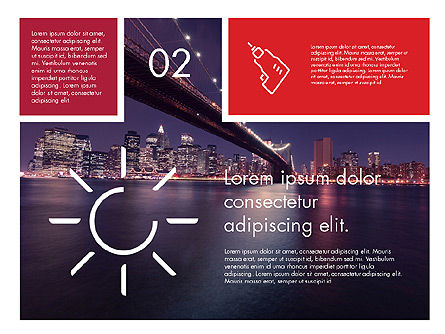 Grid layout flat presentatiesjabloon, Dia 3, 03539, Presentatie Templates — PoweredTemplate.com