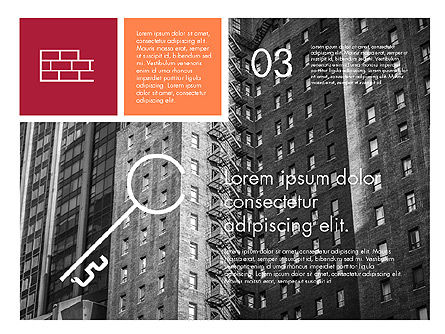 Modèle de présentation plate de la grille, Diapositive 4, 03539, Modèles de présentations — PoweredTemplate.com