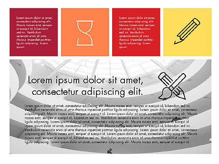 Modèle de présentation plate de la grille, Diapositive 6, 03539, Modèles de présentations — PoweredTemplate.com