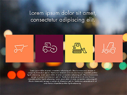 Modèle de présentation plate de la grille, Diapositive 8, 03539, Modèles de présentations — PoweredTemplate.com