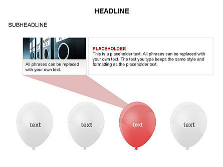 Balloons Diagram, Slide 11, 03540, Shapes — PoweredTemplate.com